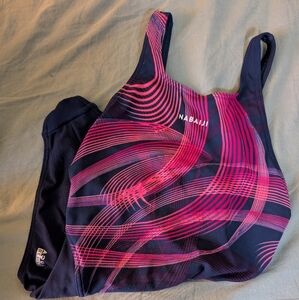 Kids Swim One Piece - Black and Pink